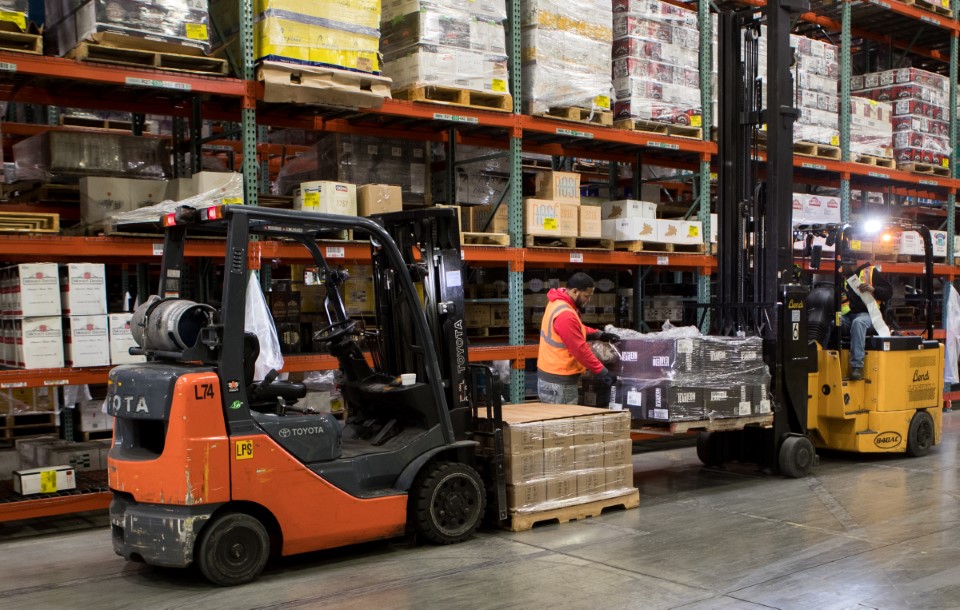 inside of a warehouse 